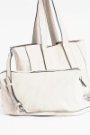 Shopper con pespuntes crudo