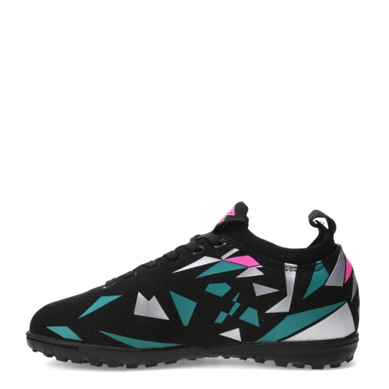 Championes de Fútbol Infantiles Umbro Hit Tf Negro - Fucsia - Celeste