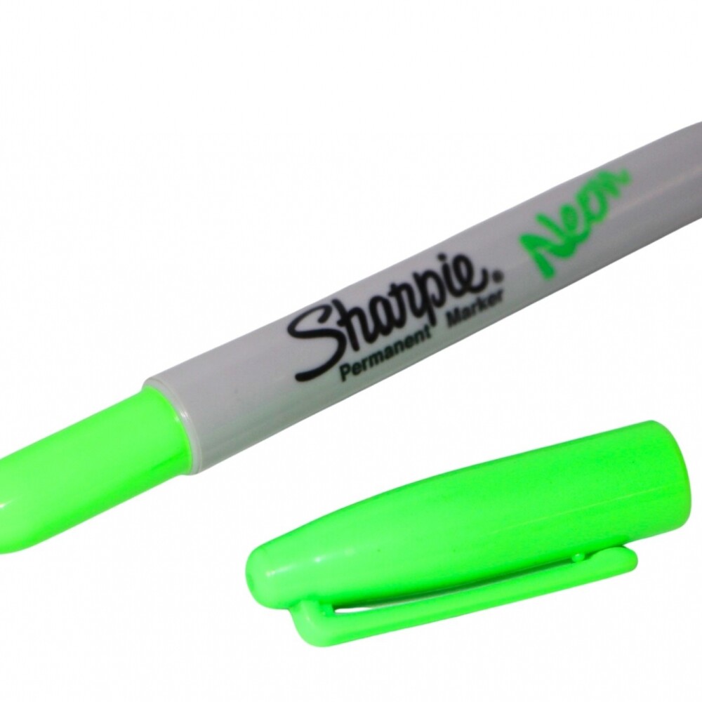 MARCADOR SHARPIE FINO VERDE NEON