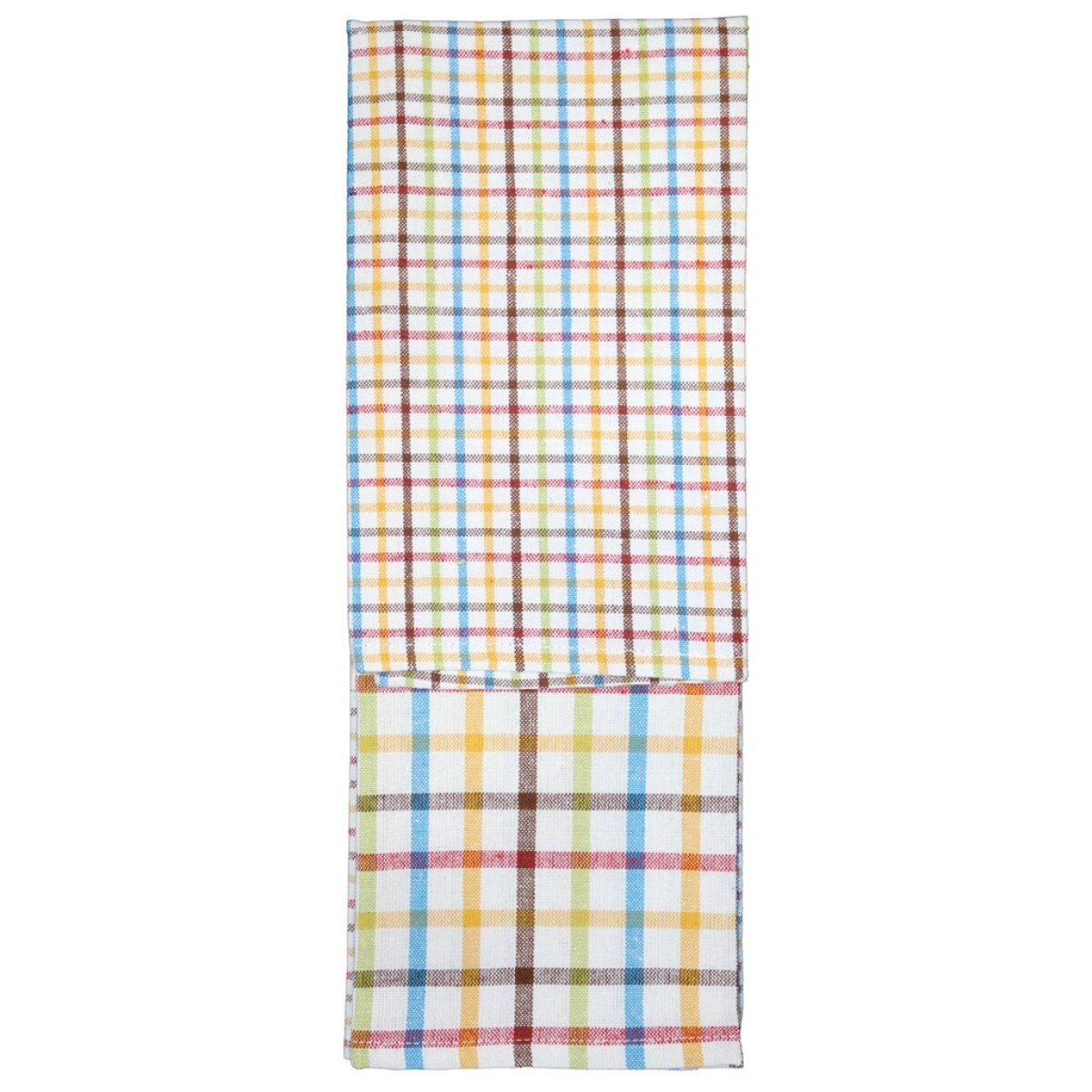 SET X2 REPASADORES 40X60CM CUADROS MULTICOLOR 