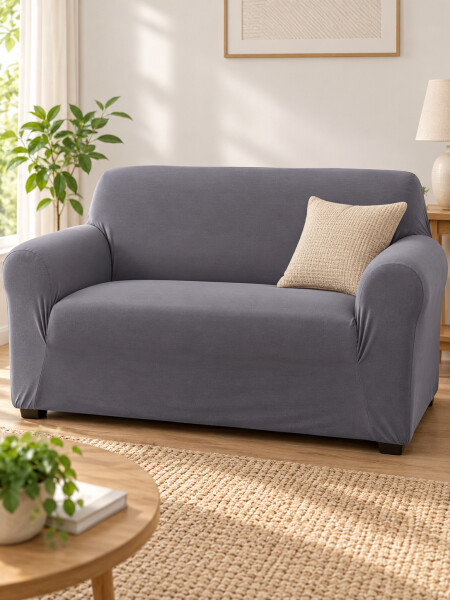 FUNDA SOFA 2 CUERPOS GRIS