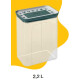 SNACKBOX RECTANGULAR PET X 2,2LT BLANCO/VERDE INGLES SNACKBOX RECTANGULAR PET X 2,2LT BLANCO/VERDE INGLES
