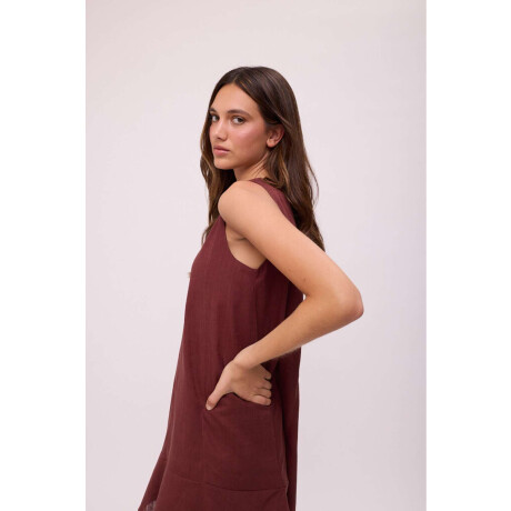 VESTIDO POLK Chocolate