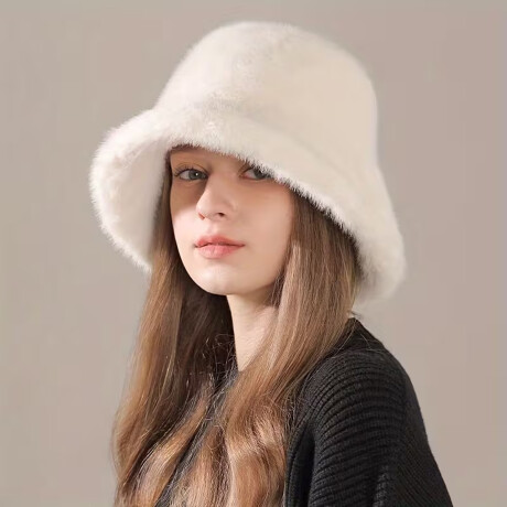 Gorro piluso peluche Blanco