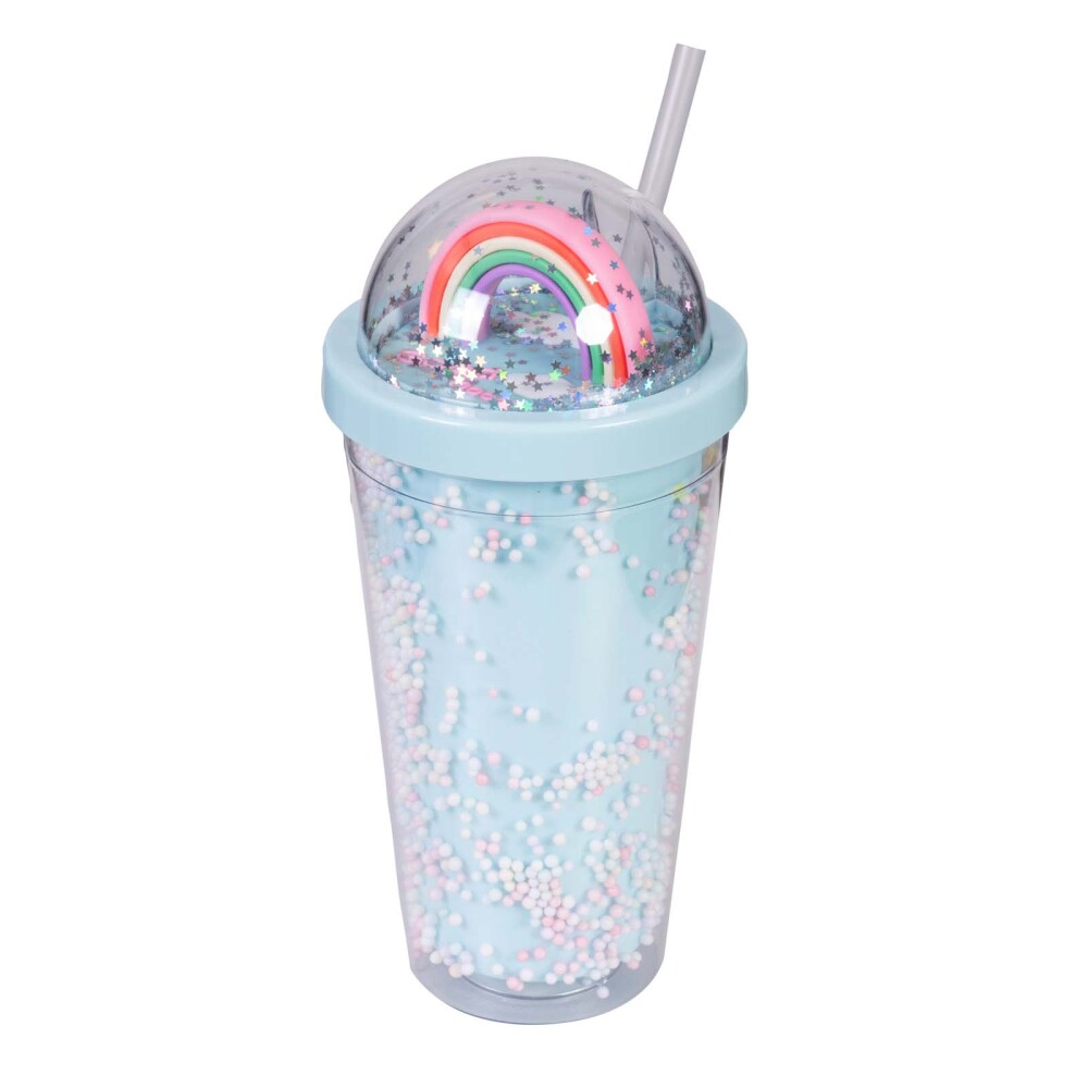 VASO KIDS PLASTICO CELESTE B488