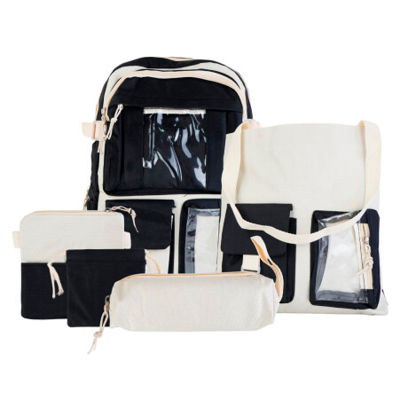 Set de mochila de lona + accesorios Set de mochila de lona + accesorios