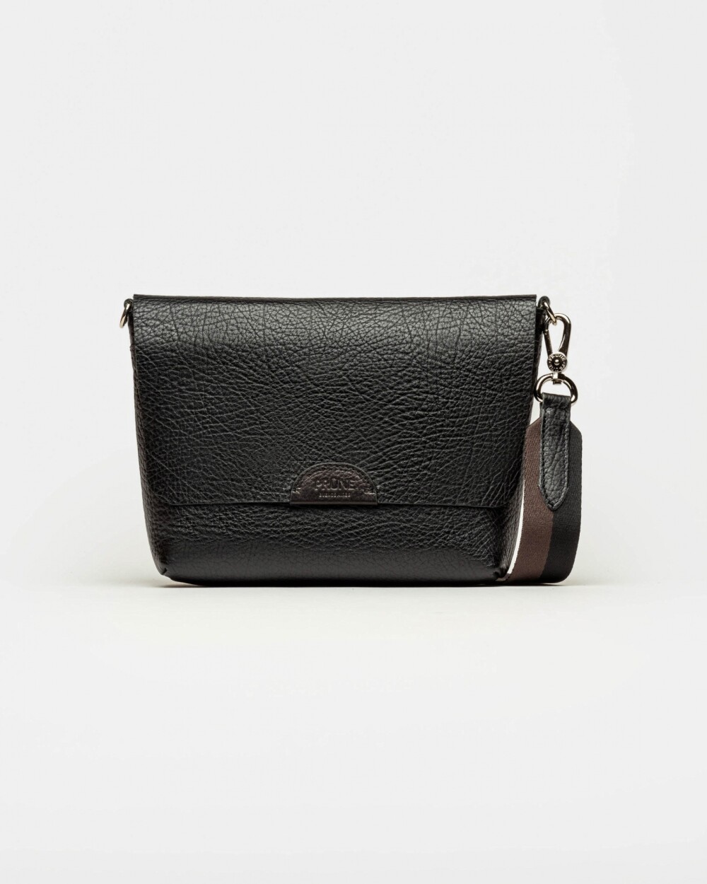 Morral Nina en cuero graneado Negro