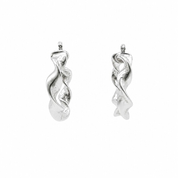 Caravanas aros torneados- Plata 925 - Sin piedra- CA4014 sinpiedra