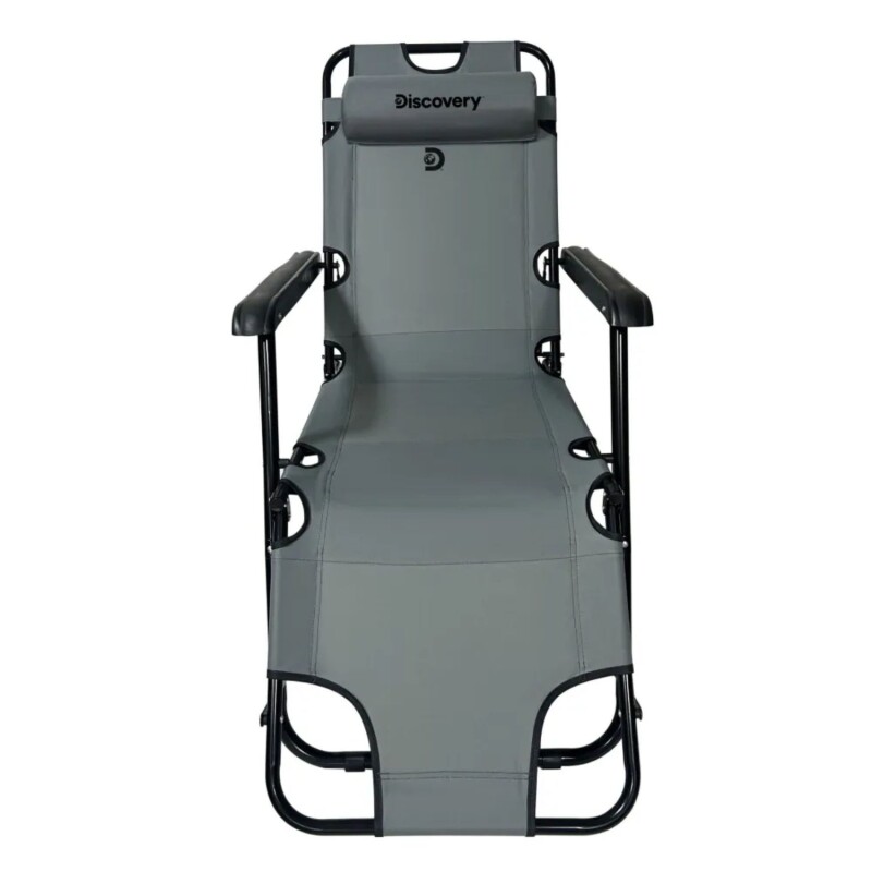 Silla playera Discovery plegable Gris