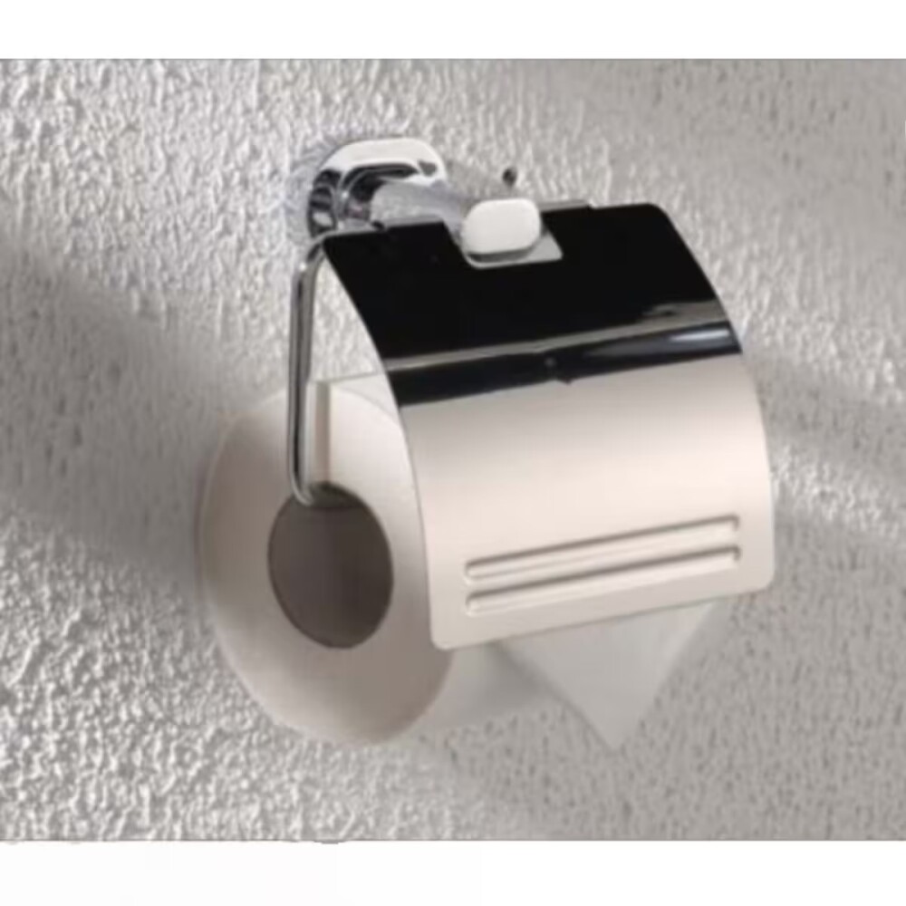 Porta rollo con tapa Austin Cromado Brillante Porta Rollo Con Tapa Austin Cromado Brillante