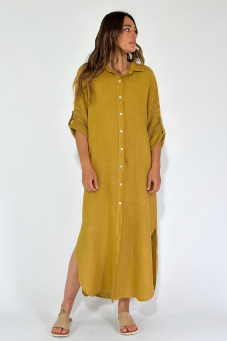 VESTIDO VENETO Mostaza