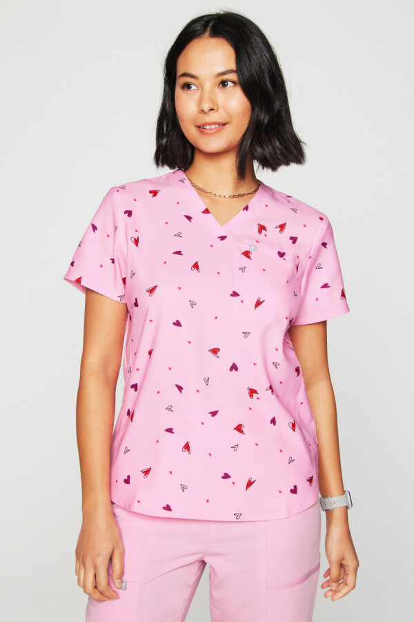 Scrub Vital Scrub Top Mujer Heart Pumping Pink