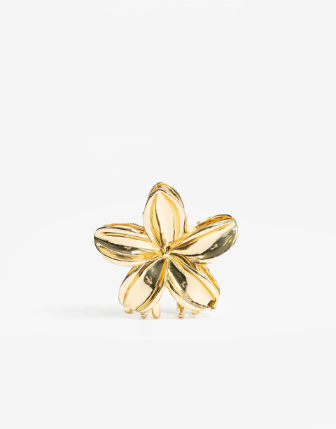 Broche Flores Broche Metálico Flor - Dorado