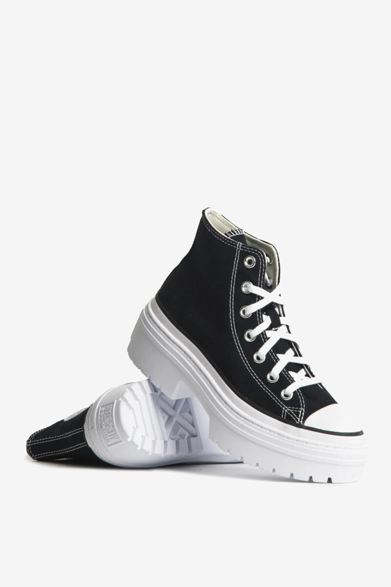 CTAS LUGGED HEEL HI Negro