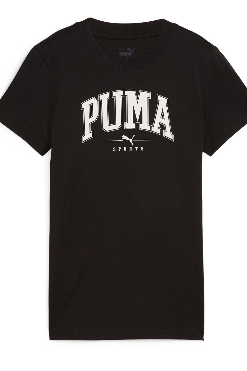 REMERA MUJER PUMA SQUAD GRAPHIC TEE Negro