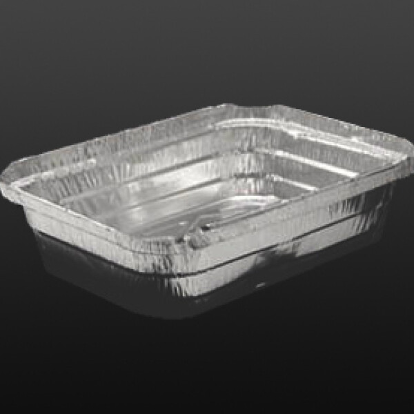 BANDEJA DE ALUMINIO CON TAPA 130X100X3.5 CM. 350 ML. PLATA