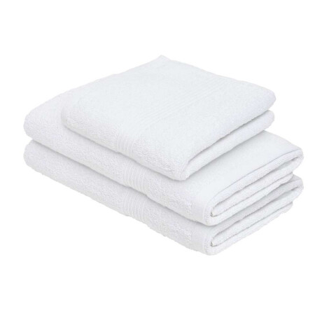 Set 3 Toallas: 40X70 + 2*70X140Cm Alg Blanco
