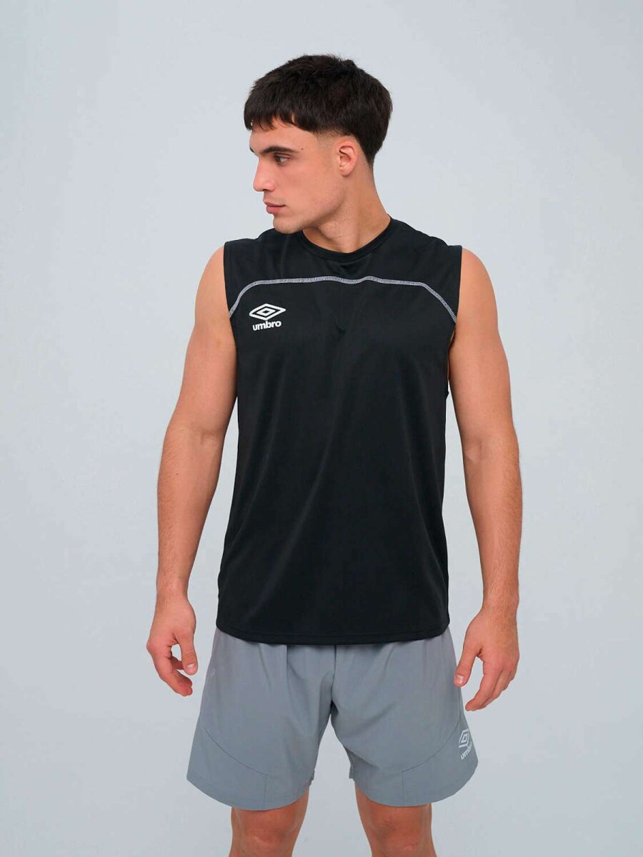 Remera Sin Manga Balance de Hombre - Negro 