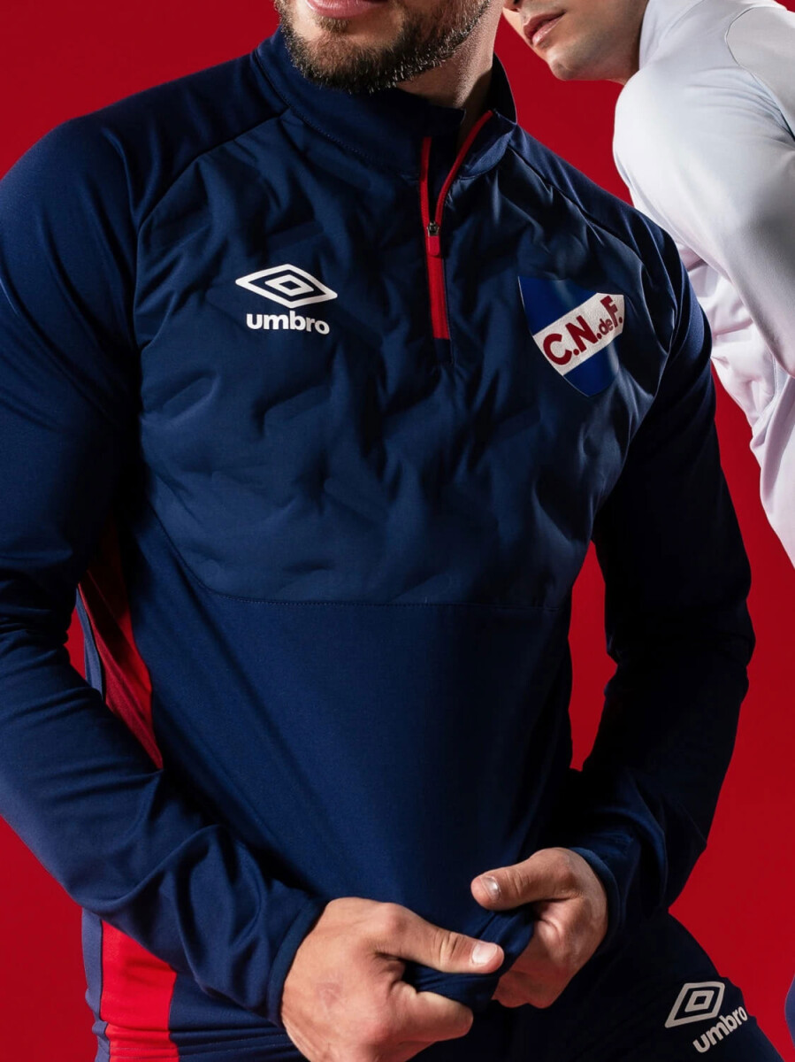 Buzo de Hombre Umbro Cierre Pins Nacional Oficial - Azul Marino - Rojo 