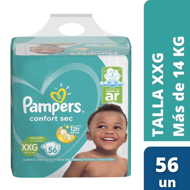 Pañales Pampers Confort Sec XXG X56