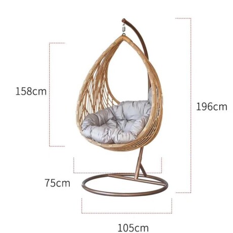 Sillón Colgante Tropic Natural Altura 196cm x Ancho 105cm x Largo 105cm Sillón Colgante Tropic Natural Altura 196cm x Ancho 105cm x Largo 105cm