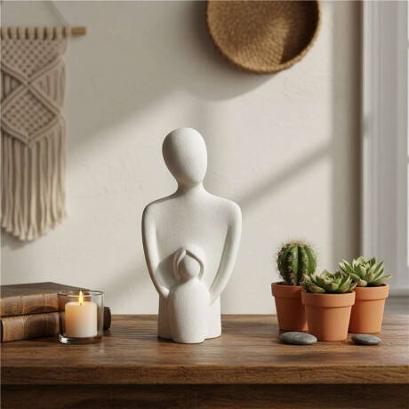 Adorno Padre Hija Ceramica 22X11X7Cm