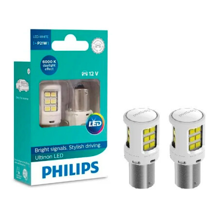 LAMPARA - LED P21 BA15S 12V ULTINON BLANCA PACK X2 PHILIPS LAMPARA - LED P21 BA15S 12V ULTINON BLANCA PACK X2 PHILIPS