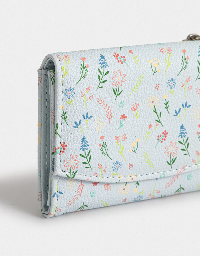 Billetera Billetera Solapa Flores - Estampado Flores