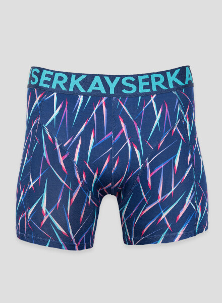BOXER DE BAMBOO ESTAMPADO LARGO AZUL