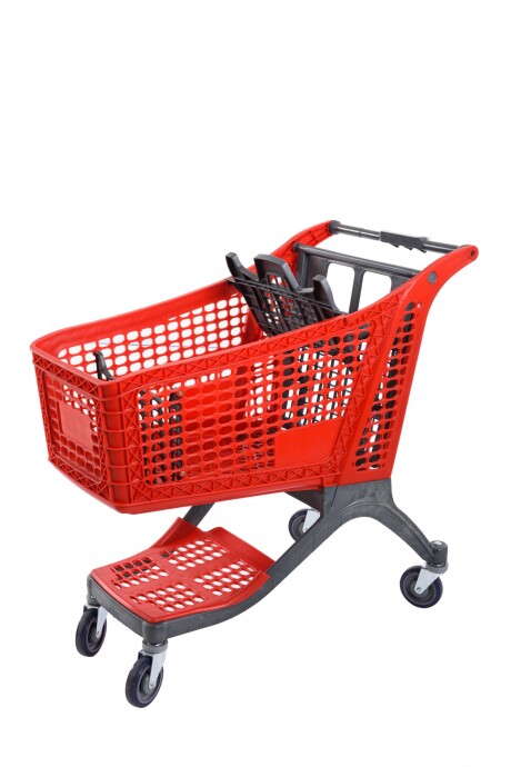 Carro Plástico Para Supermercado 180lt Carro Plástico Para Supermercado 180lt