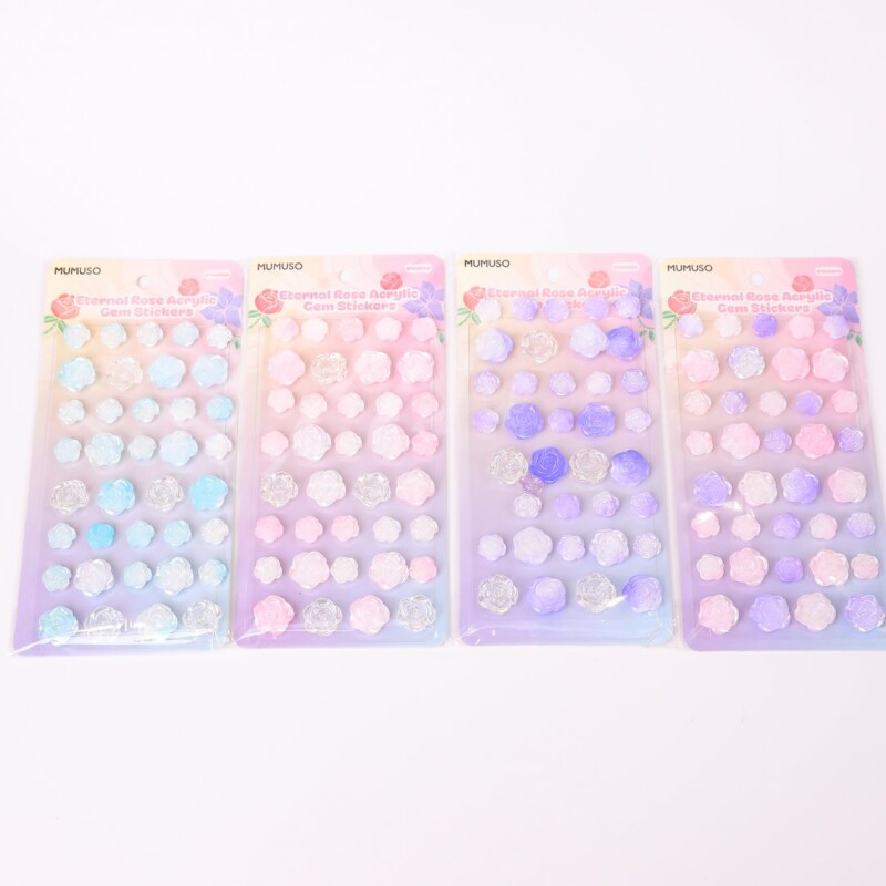 PEGATINAS DE GEMAS ACRÍLICAS ROSA ETERNA PEGATINAS DE GEMAS ACRÍLICAS ROSA ETERNA