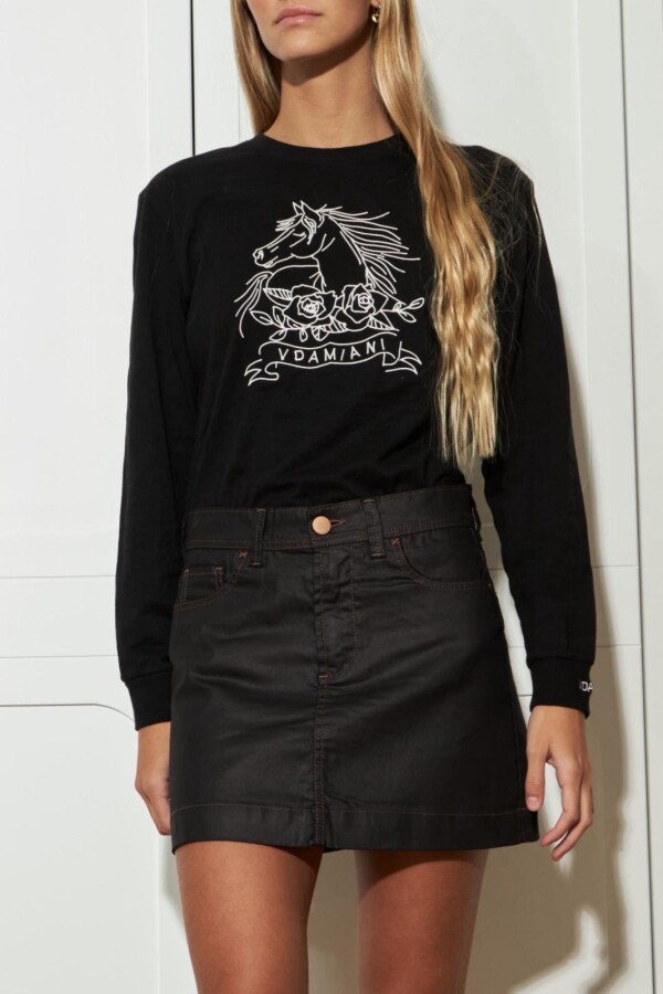 Remera Horse Negra