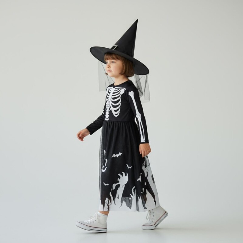 Difraz Infantil de Bruja- Talle XL Negro