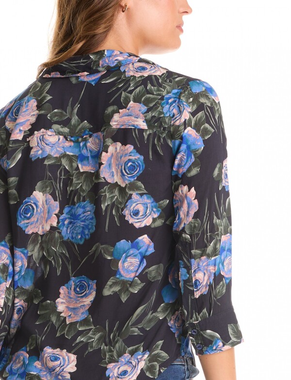 Camisa Flores MULTI/NEGRO