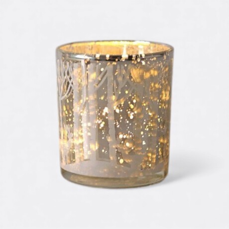 Portavela Navideño Glitter Dorado