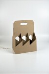 Porta botella p/ 6 botellas 22,5x15x32 cm. - KRAFT MARRON Porta botella p/ 6 botellas 22,5x15x32 cm. - KRAFT MARRON