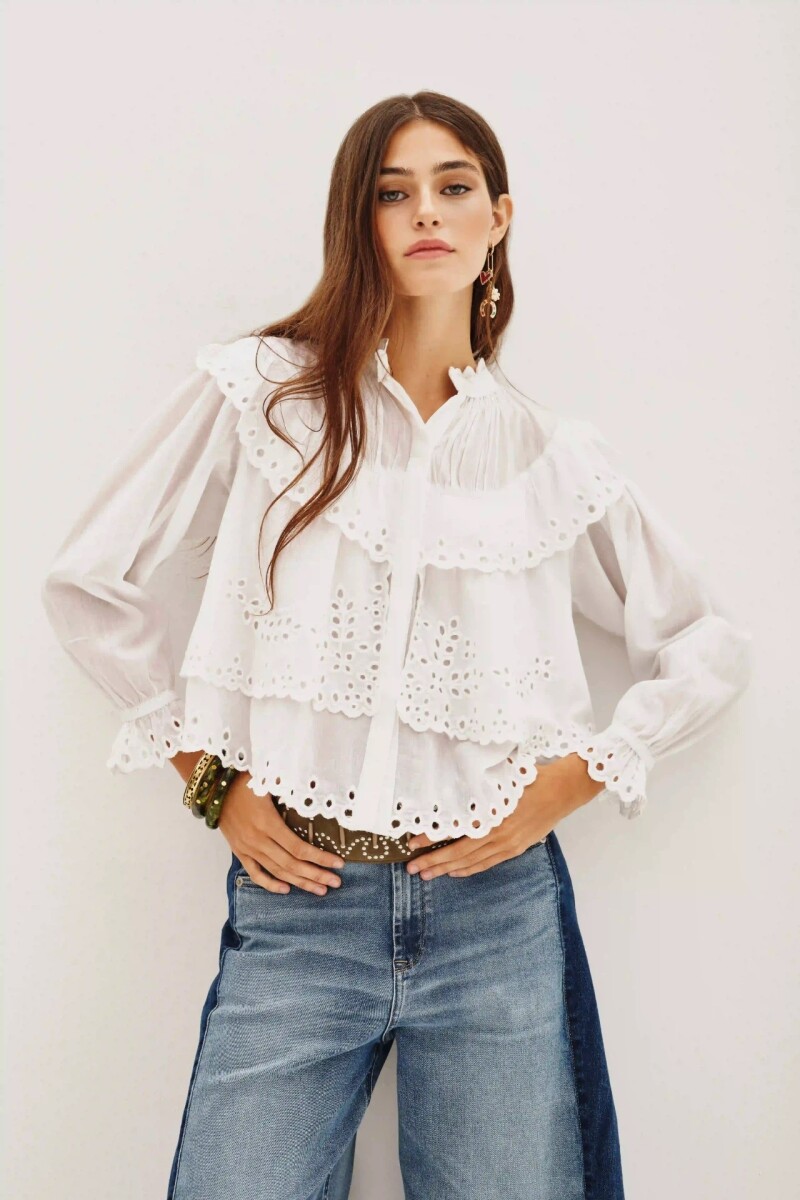 Camisa Belle Lace Blanco