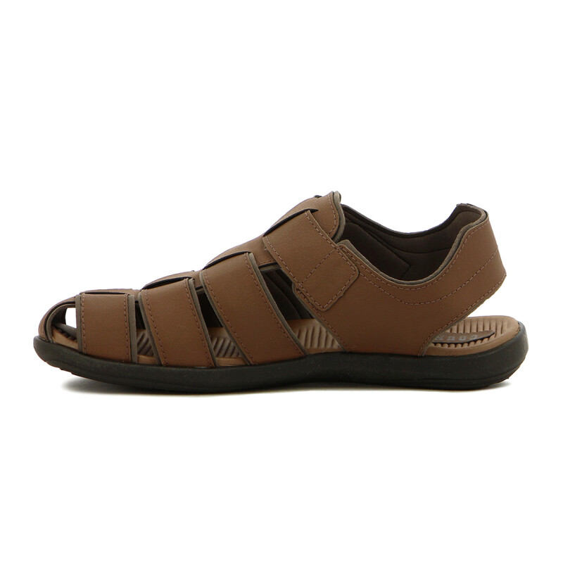 Country Sandalia Hombre Franciscana C/velkro Castaño