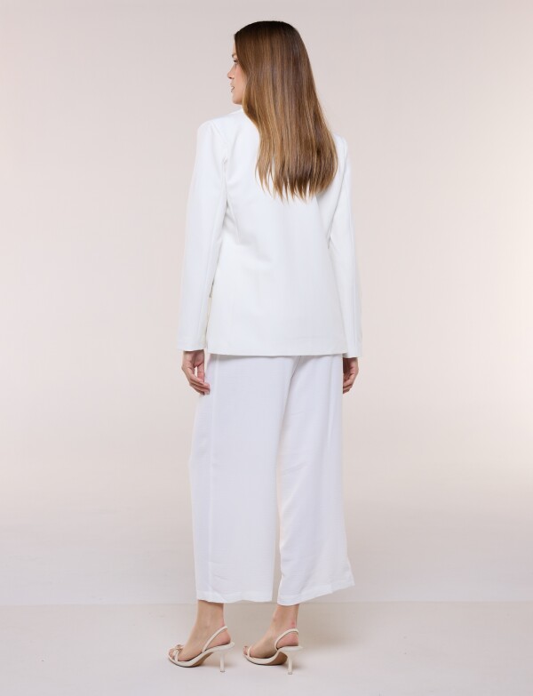 Blazer Sastrero Clásico Con Botón A Contraste CRUDO