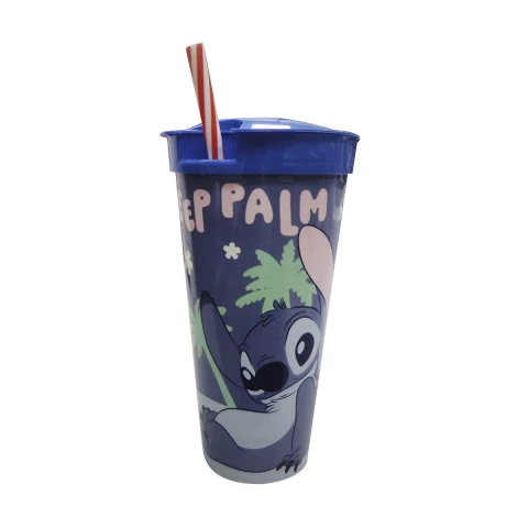 Vaso 2 en 1 Stitch, Pote 220 ml + Vaso 540 ml U