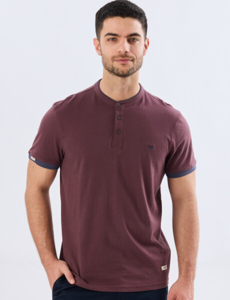 REMERA POLO CUELLO MAO Bordo