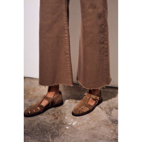 Jean Wide Flared Wide Leg Chocolate