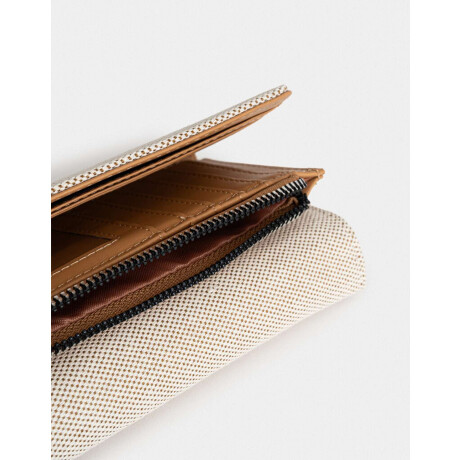 Billetera Fichero Suede Blanco Crudo