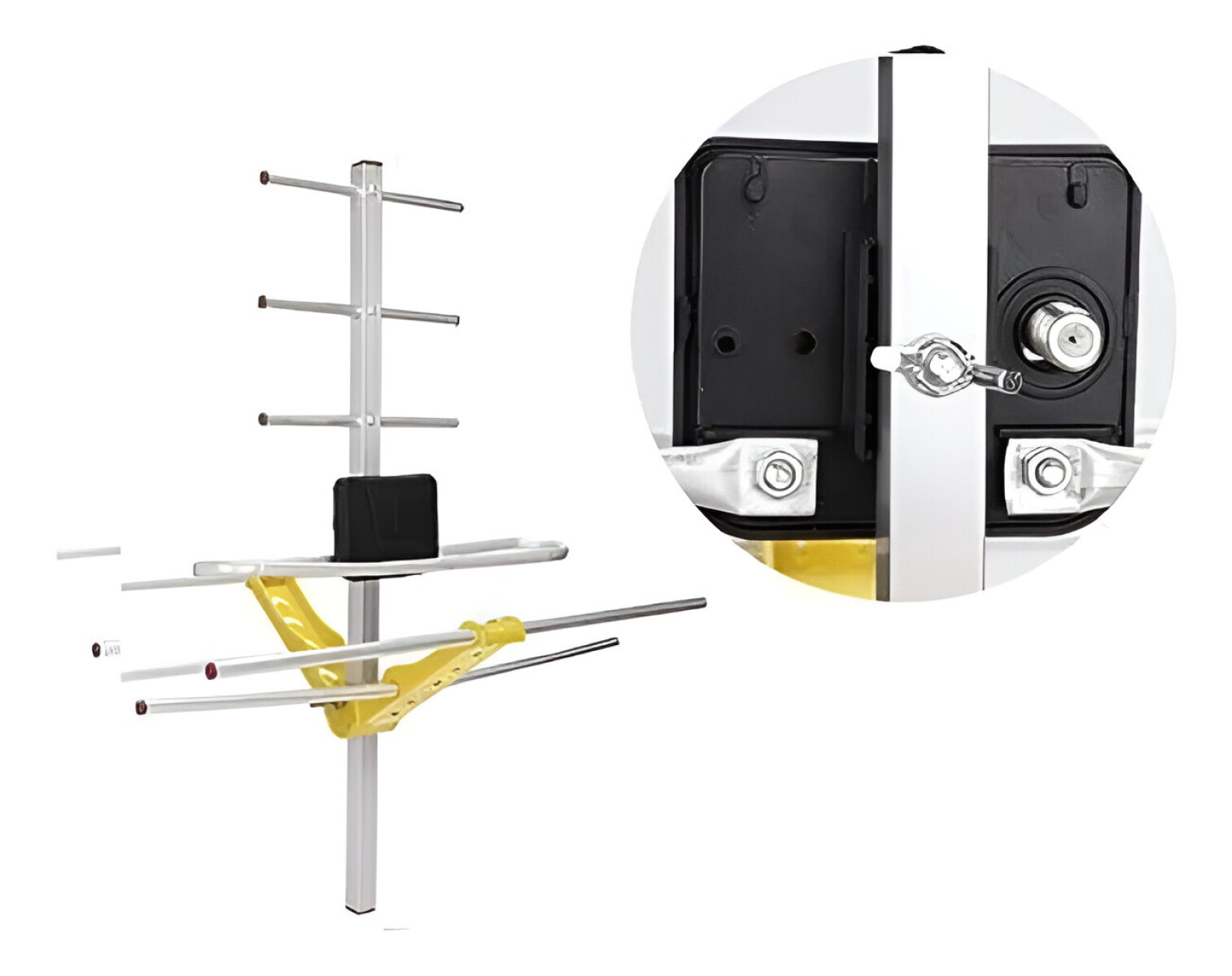 Antena Digital Exterior Soporta Full Hdtv 1080p Tv Canales - Color Blanco 