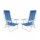 Kit 2 Reposeras Reclinables 8 Posiciones Acero Mor Sannet Azul