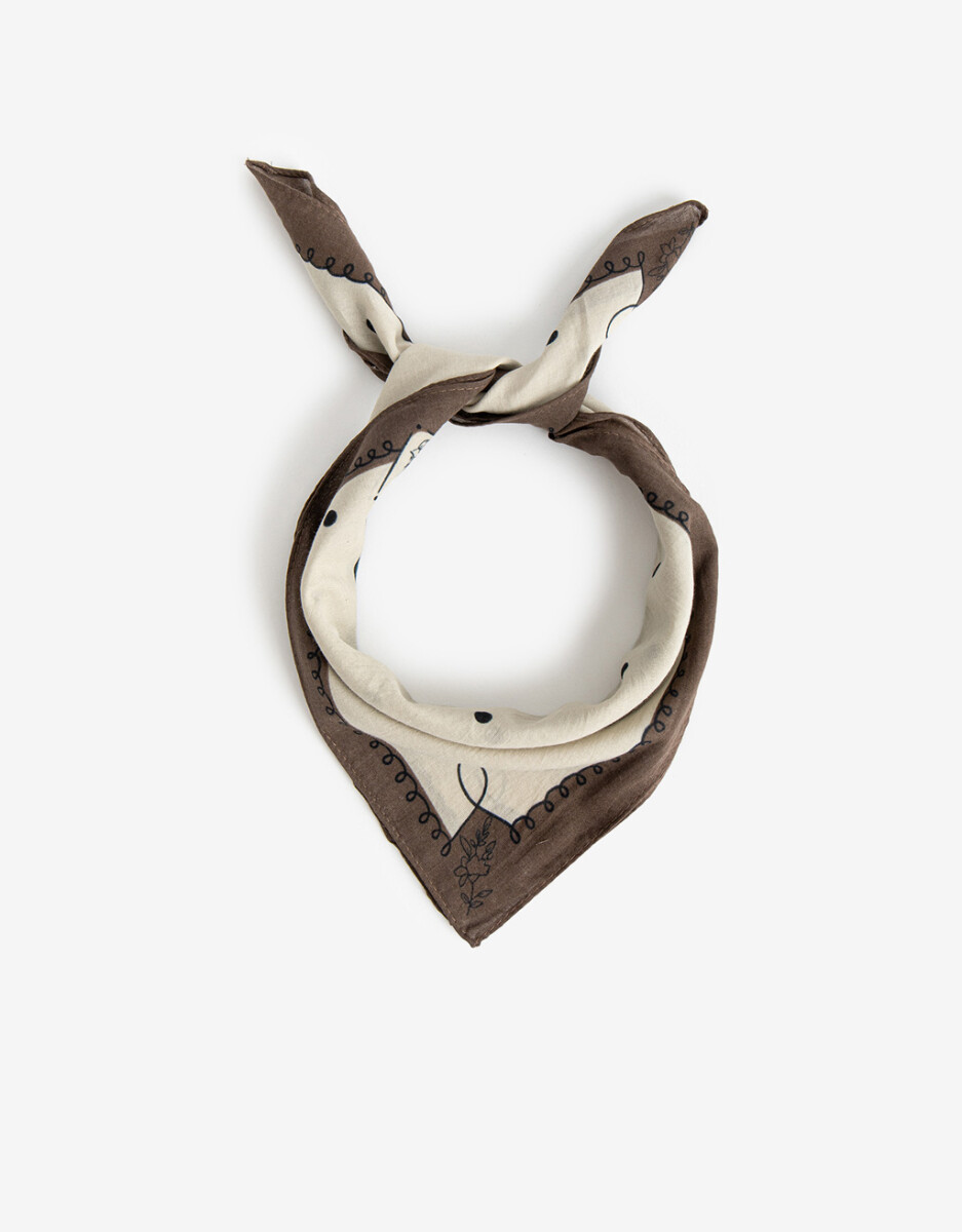 Pañuelo De Algodon Con Estampa Tipo Bandana 