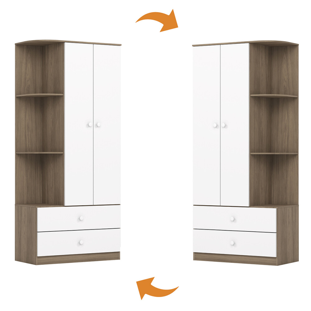 Combo dormitorio infantil: Ropero + Cuna Combo dormitorio infantil: Ropero + Cuna
