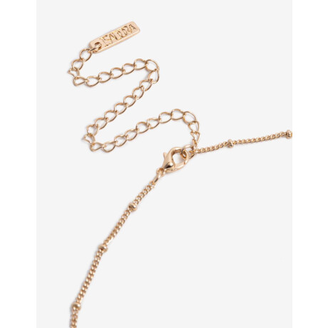 Collar Corto Metal Bañado En Oro Dorado