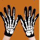 Guantes Negro Diseño Calavera Guantes Negro Diseño Calavera