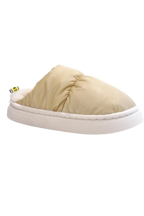 Pantufla De Dama Acolchonada Amarilla Pantufla De Dama Acolchonada Amarilla